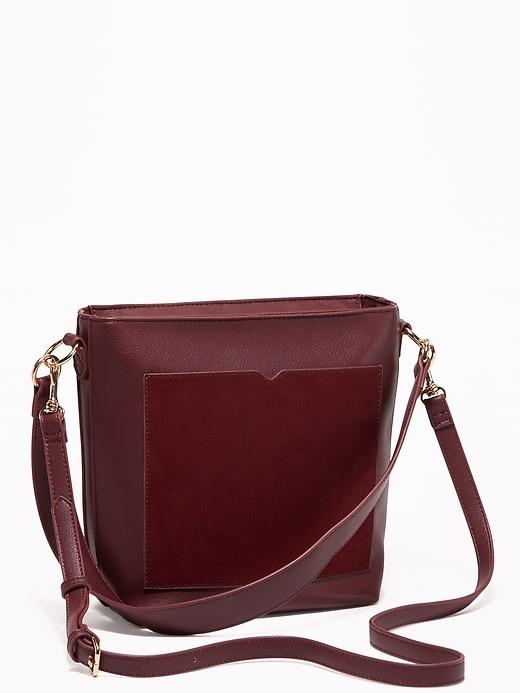 Old Navy Womens Faux-leather Bucket Bag For Women Wine Purple Size One Size