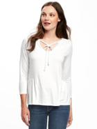 Old Navy Relaxed Poet Top For Women - Cream