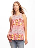 Old Navy Relaxed High Neck Tank For Women - Orange Palm