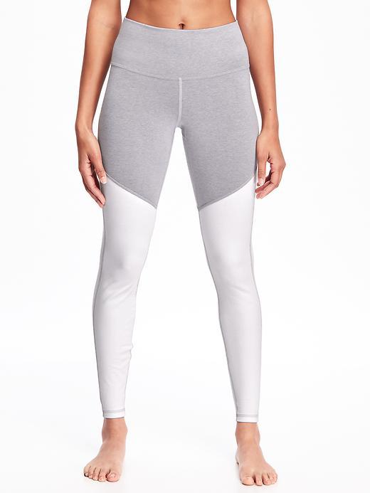 Old Navy Go Dry Cool Mid Rise Yoga Leggings For Women - Light Grey Heather