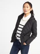Old Navy Womens Quilted Hooded Jacket For Women Blackjack Size Xs
