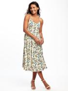 Old Navy Fit & Flare Cami Midi Dress For Women - White Floral