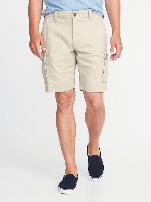 Old Navy Mens Broken-in Built-in Flex Cargo Shorts For Men (10) A Stone';s Throw Size 28w