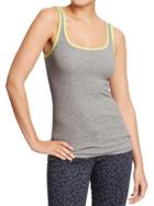 Womens Perfect Rib Knit Tanks Size Xs Tall - Medium Heather Gray