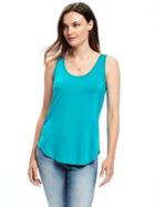 Old Navy Luxe Curved Hem Tank For Women - Teal We Meet