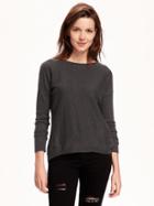 Old Navy Hi Lo Dolman Sleeve Pullover For Women - Graphite Heather