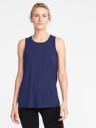 Old Navy Go Dry Ultra Light Cut Out Twist Back Tank For Women - Night Cruise