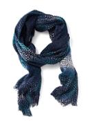 Old Navy Printed Guaze Scarf - Blue Ombre