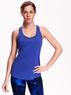 Old Navy Womens Semi Fitted Power Mesh Tank Size S - Sapphire Isle