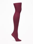 Old Navy Womens Rib-knit Tights For Women Winter Wine Size S/m