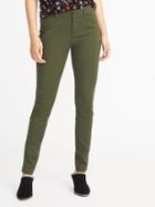 Old Navy Womens Mid-rise Pixie Full-length Pants For Women Olive Size 16
