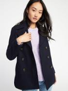 Old Navy Womens Brushed Flannel Peacoat For Women In The Navy Size M