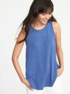 Old Navy Womens Luxe Soft-spun High-neck Swing Tank For Women Laundered Blue Size Xxl