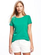 Old Navy Everywear Relaxed Crew Neck Tee For Women - Dreamy Green