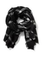 Old Navy Oversized Flannel Scarf - Black/white Plaid
