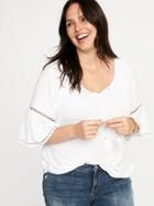 Old Navy Womens Plus-size Bell-sleeve Swing Top Calla Lilies Size 2x