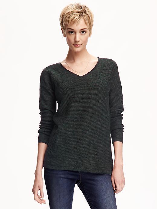 Old Navy Marled V Neck Tunic Pullover For Women - Outside Lands