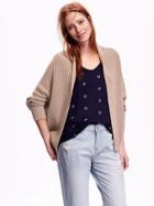 Old Navy Textured Open Front Cardigan - Taupe