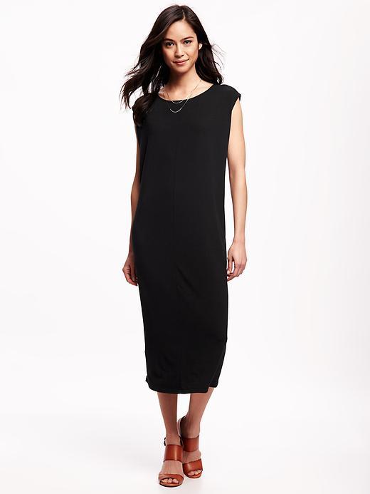 Old Navy Cap Sleeve Midi Dress For Women - Black