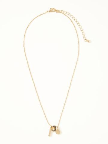 Old Navy Pendant Charm Necklace For Women - Gold