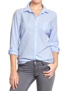 Old Navy Old Navy Womens Oxford Shirts - New Blue