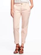 Old Navy Boyfriend Straight Khakis For Women - Peach Gelato