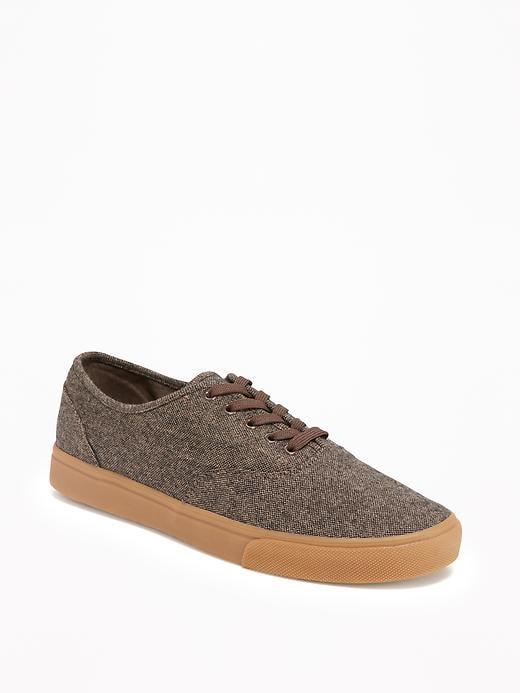 Old Navy Textured Tweed Sneakers For Men - Brown Combo