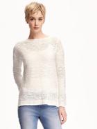 Old Navy Textured Pullover For Women - Cream