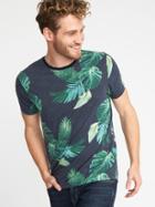 Old Navy Mens Soft-washed Perfect-fit Crew-neck Tee For Men Palm Leaf Size Xl