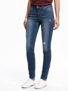 Old Navy Mid Rise Rockstar Destructed Skinny Jeans For Women - Darci