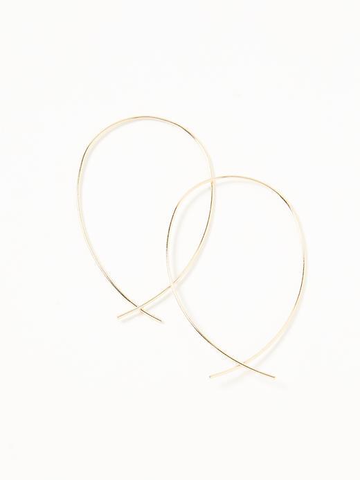 Old Navy Infinity Hoop Earrings For Women - Gold