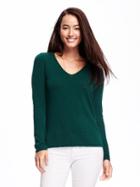 Old Navy Classic V Neck Sweater For Women - Victorian Jade