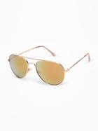 Old Navy Womens Classic Aviator Sunglasses For Women Rose Gold Size One Size