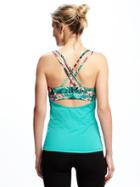Old Navy Loose Fit Go Dry Cool 2 In 1 Tank - Splashing Teal