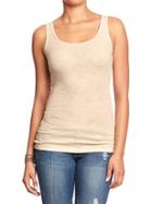 Old Navy Womens Perfect Pop Color Tanks - Heather Oatmeal