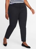 Old Navy Womens Mid-rise Plus-size Pixie Pants Black Size 16