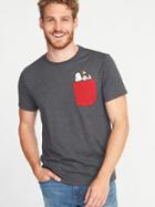 Old Navy Mens Peanuts Pocket Tee For Men Snoopy Size Xxl