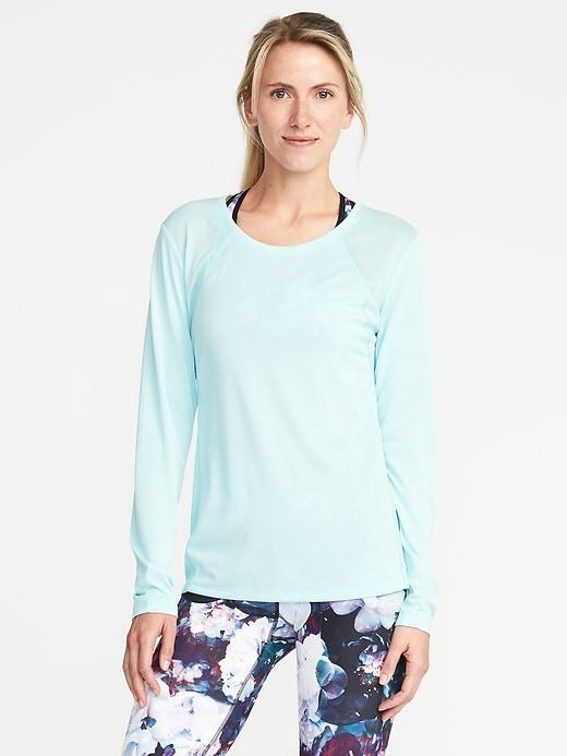 Old Navy Womens Go-dry Mesh Performance Tee For Women Up In The Air Size Xl