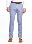 Old Navy Slim Signature Built In Flex Oxford Dress Pants For Men - Chambray Blue