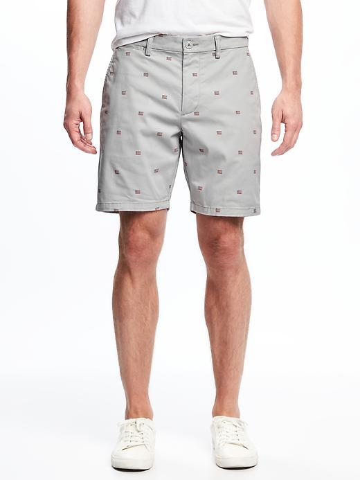 Old Navy Built In Flex Slim Ultimate Khaki Shorts For Men 8 - Gray Flag