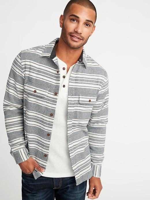 Regular-fit Flannel Shirt For Men