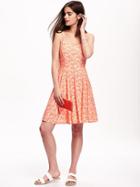 Old Navy Printed Cami Dress For Women - Coral Print