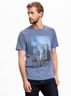 Old Navy Graphic Crew Neck Tee For Men - Average Rainfall