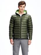 Old Navy Go Warm Quilted Down Hooded Jacket For Men - Another Green World