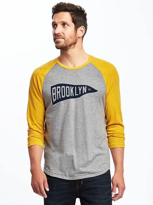Old Navy Graphic Baseball Tee For Men - Brooklyn Ny