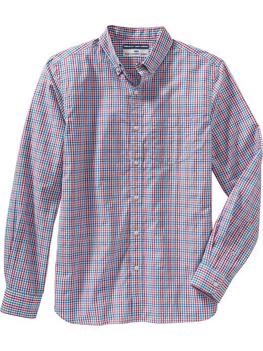 Old Navy Mens Classic Regular Fit Shirt Size Xxl Big - Fuchsia Reference