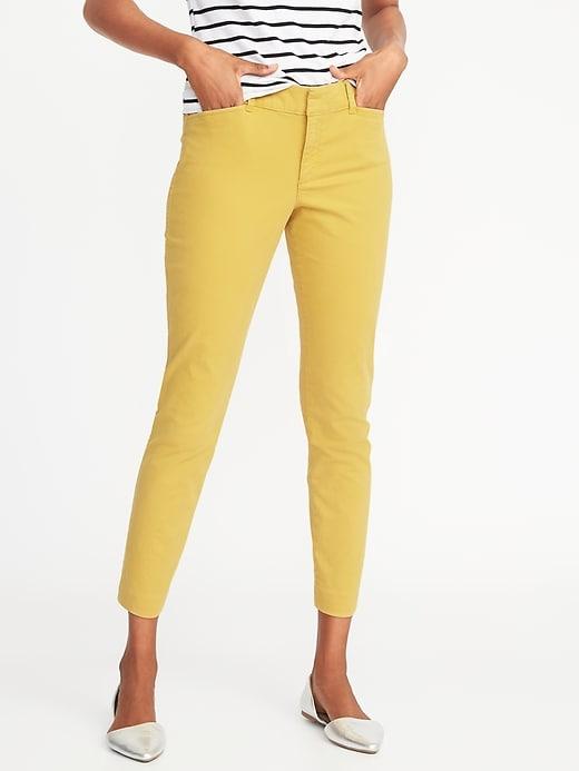 Old Navy Womens Mid-rise Pixie Chinos For Women Golden Opportunity Size 8