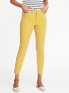 Old Navy Womens Mid-rise Pixie Chinos For Women Golden Opportunity Size 8