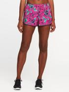 Old Navy Go Dry Cool Semi Fitted Run Shorts For Women - Pink Floral