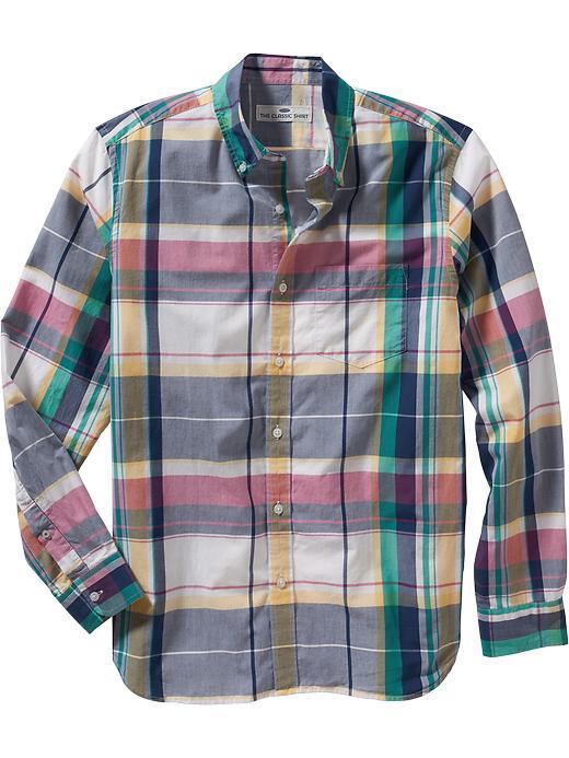 Old Navy Mens Classic Regular Fit Shirts Size Xxl Big - Green Vale